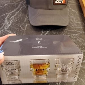Skulls, shot glasses, shots, glass, skull head, new